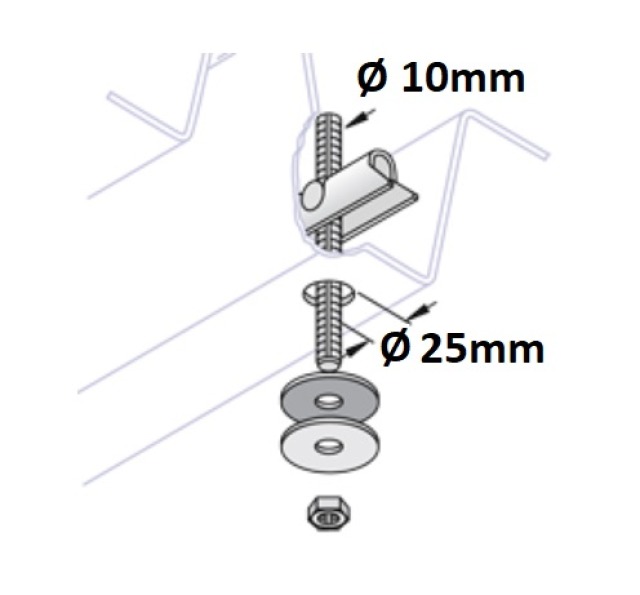 Vippeanker M10x200mm