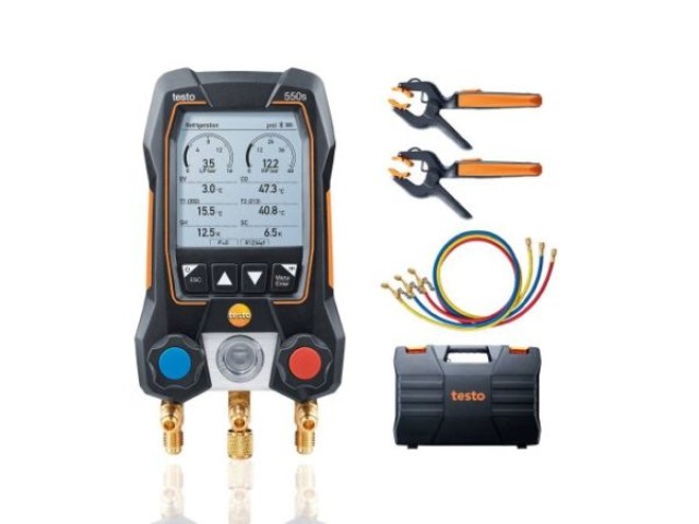 Testo 550s Digital manifold m/trådløse tangklemmer