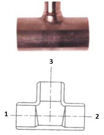 T-STYKKE 5/8"-1/2" 211-R